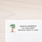 Retouradres palmboom etiket