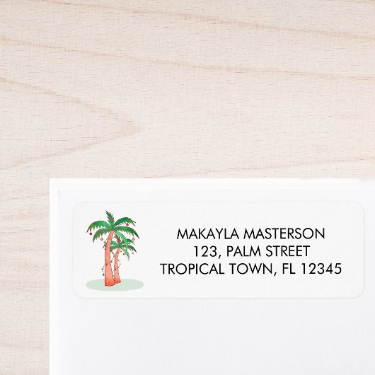 Retouradres palmboom etiket