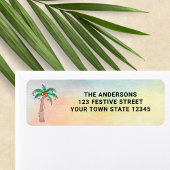 Retouradres palmstructuur etiket