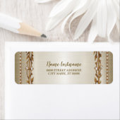 Retouradres Party Gold  rechthoek Dimond Etiket (Insitu)