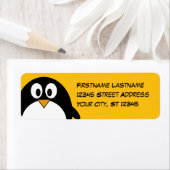 Retouradres pinguïn etiket (Insitu)