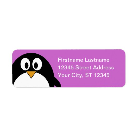 Retouradres pinguïn etiket (Voorkant)