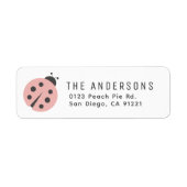 Retouradres Pink Lieveheersbeestje Etiket (Voorkant)
