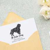 Retouradres Portugese waterhond Rubberstempel