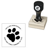 Retouradres-postzegel met pootdruk rubberstempel (Gestempeld)