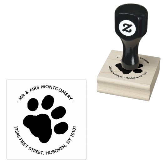 Retouradres-postzegel met pootdruk rubberstempel (Gestempeld)