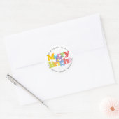 Retouradres Prettig Kerstfeest Ronde Sticker (Envelop)