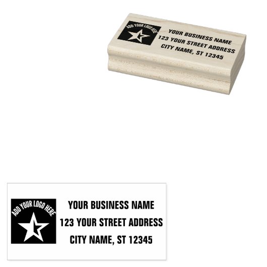 Retouradres | Professionele aangepaste Logo Rubberstempel (Gestempeld)