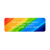 Retouradres Regenboog Kleuren Etiket (Voorkant)