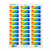 Retouradres Regenboog Kleuren Etiket (Full Sheet)