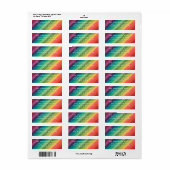 Retouradres regenboogkleuren etiket (Full Sheet)