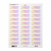 Retouradres Rendy Pastel Rainbow Pattern Etiket (Full Sheet)