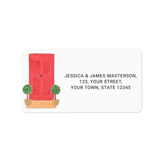 Retouradres rode deur etiket (Voorkant)
