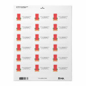 Retouradres rode deur etiket (Full Sheet)