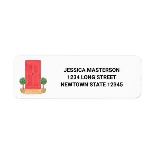 Retouradres rode deur etiket (Voorkant)