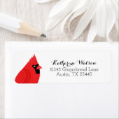 Retouradres rode kardinaal etiket (Insitu)