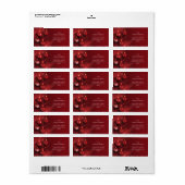 Retouradres Rode Versiering Etiket (Full Sheet)