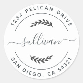 Retouradres Ronde Sticker