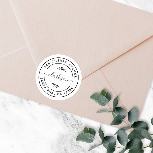 Retouradres Ronde Sticker