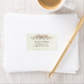 Retouradres Rose Scroll - Crème Etiket (Insitu)