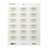 Retouradres Rose Scroll - Crème Etiket (Full Sheet)