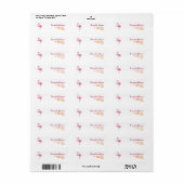 Retouradres Roze Flamingo Etiket (Full Sheet)