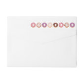 Retouradres Roze Ijsdonut Feest Uitnodiging (Achterkant)