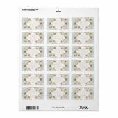 Retouradres  Roze Rose Succulent Floral Etiket (Full Sheet)