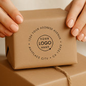Retouradres rubber stempel | Zakelijk logo 2,5"