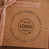 Retouradres rubber stempel | Zakelijk logo 2,5"