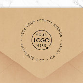 Retouradres rubber stempel | Zakelijk logo 2,5"