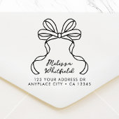 Retouradres rubberen stempel | Coquette lintboog