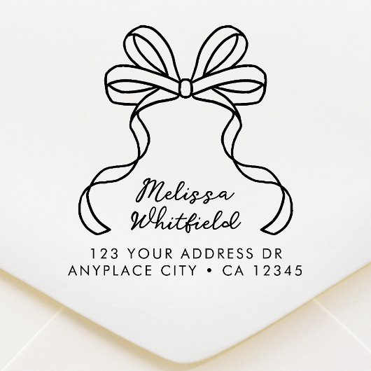 Retouradres rubberen stempel | Coquette lintboog