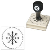 Retouradres rubberen stempel | Kerstsneeuwvlok (Gestempeld)
