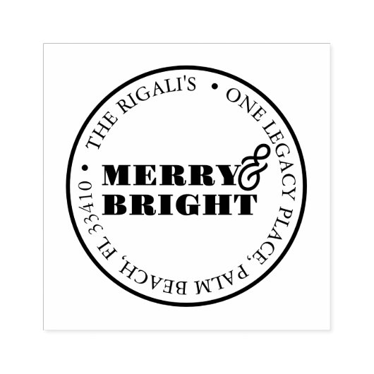 Retouradres Rubberen stempels Merry & Bright (Afrduk)