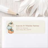 Retouradres - Rustic Autumn Herfst Baby shower | Etiket (Insitu)