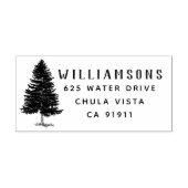 Retouradres Rustige pine Tree-reeks Rubberstempel (Afrduk)
