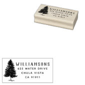 Retouradres Rustige pine Tree-reeks Rubberstempel (Gestempeld)