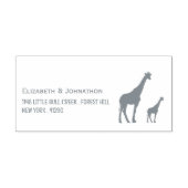 Retouradres Safari-Giraffe Zelfinktende Stempel (Design)