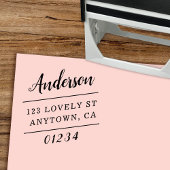 Retouradres schuine typografie  zelfinktende stempel