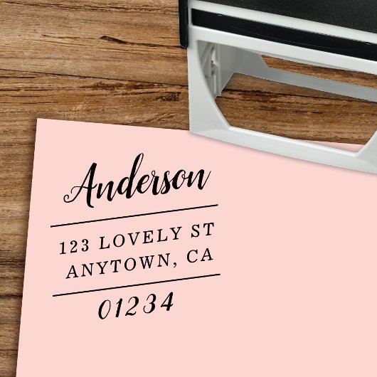 Retouradres schuine typografie  zelfinktende stempel