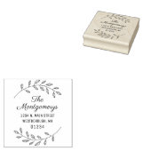 Retouradres Script Botanische Creëer Uw Eigen Rubberstempel (Gestempeld)