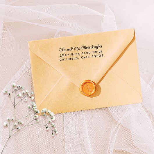 Retouradres script in hoge stijl  zelfinktende stempel