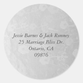 Retouradres Silvery Floral Sticker