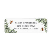 Retouradres Sinaasappelbloesembees Etiket (Voorkant)