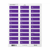 Retouradres Sjabloon Gelieve Uitzicht Notities 30  Etiket (Full Sheet)