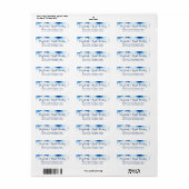 RETOURADRES smart navy blue waterverf Etiket (Full Sheet)