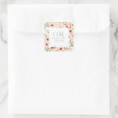 Retouradres | Soft Peach Floral Sticker (Tas)