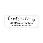 Retouradres Spunky Script Family Zelfinktende Stempel (Design)