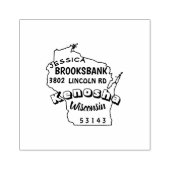 RETOURADRES STAAT WISCONSIN ZUIVELLAND RUBBERSTEMPEL (Afrduk)